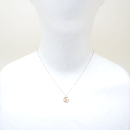 4℃ ヨンドシー ムーン ネックレス ダイヤモンド 三日月モチーフ K18YG イエローゴールド/292500【中古】【BJ】