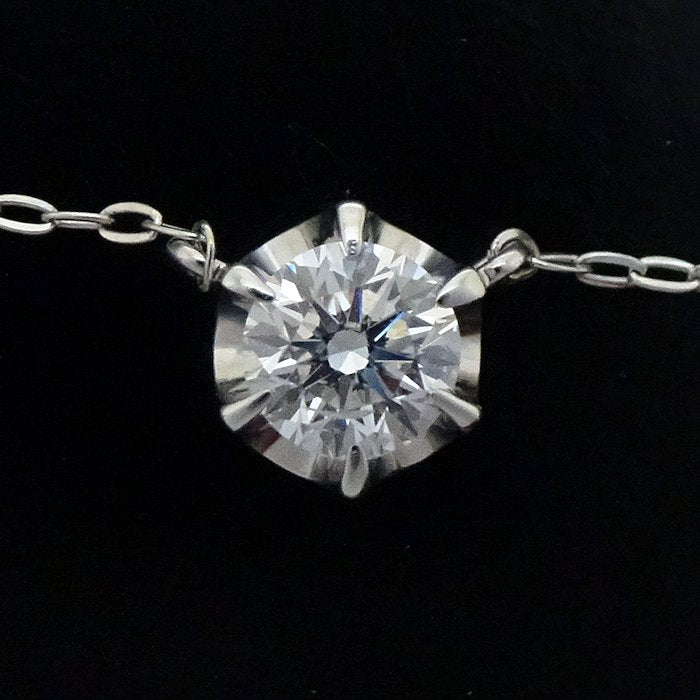 4℃ ヨンドシー ダイヤモンド ネックレス 一粒ダイヤモンド0.272ct Pt850プラチナ/292589【中古】【BJ】