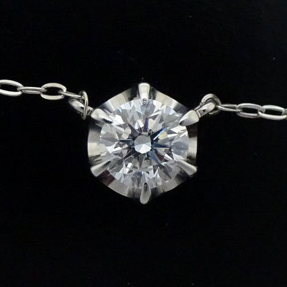 4℃ ヨンドシー ダイヤモンド ネックレス 一粒ダイヤモンド0.272ct Pt850プラチナ/292589【中古】【BJ】
