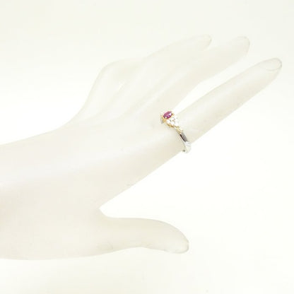 CELINE セリーヌ リング 指輪 ルビー0.34ct ダイヤモンド0.25ct 11.5号 Pt900プラチナxK18YG イエローゴールド /292606【中古】【BJ】