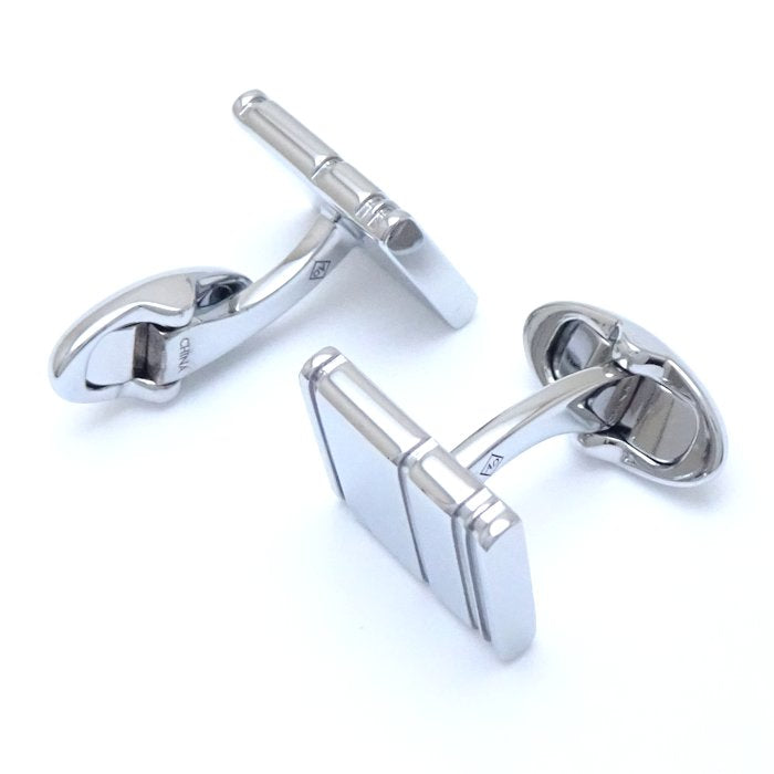 Dunhill ダンヒル カフス スクエア シルバーメッキ/293317【中古】【BJ】