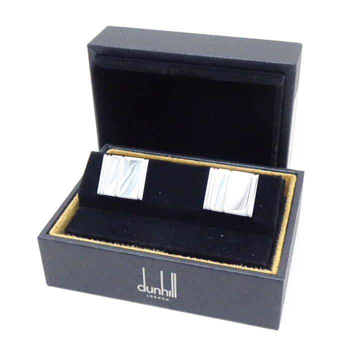 Dunhill ダンヒル カフス スクエア シルバーメッキ/293317【中古】【BJ】