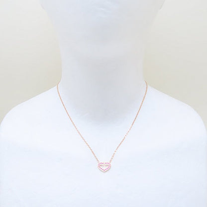 CARTIER カルティエ Cハート ネックレス ピンクサファイア K18PG ピンクゴールド/293487【中古】【BJ】