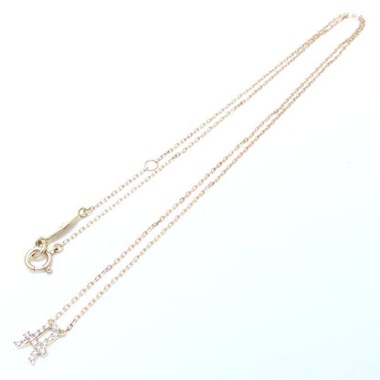 AHKAH アーカー イニシャル ネックレス A ダイヤモンド0.07ct アルファベット K18YG イエローゴールド/293497【中古】【BJ】