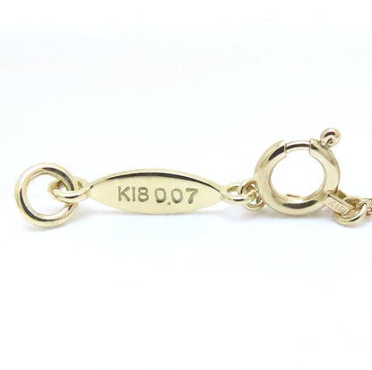 AHKAH アーカー イニシャル ネックレス A ダイヤモンド0.07ct アルファベット K18YG イエローゴールド/293497【中古】【BJ】