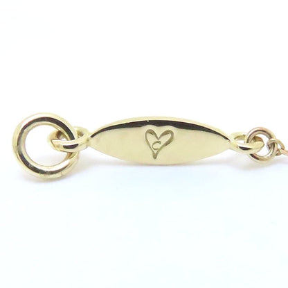 AHKAH アーカー イニシャル ネックレス A ダイヤモンド0.07ct アルファベット K18YG イエローゴールド/293497【中古】【BJ】