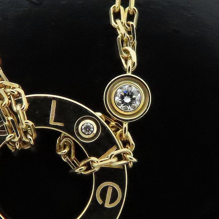 CARTIER カルティエ ラブサークル ブレスレット 2Pダイヤモンド K18YG イエローゴールド/293592【中古】【BJ】