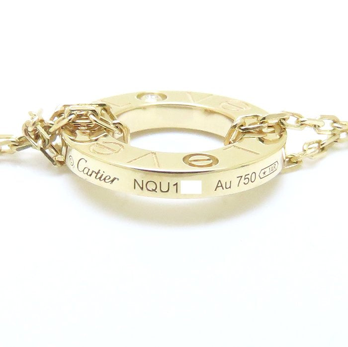 CARTIER カルティエ ラブサークル ブレスレット 2Pダイヤモンド K18YG イエローゴールド/293592【中古】【BJ】
