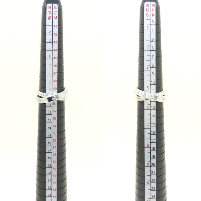CARTIER カルティエ ビーラブ リング 指輪 6Pダイヤモンド #50 10号 B4215700 K18WG ホワイトゴールド/293613【中古】【BJ】