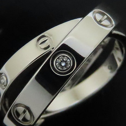 CARTIER カルティエ ビーラブ リング 指輪 6Pダイヤモンド #50 10号 B4215700 K18WG ホワイトゴールド/293613【中古】【BJ】
