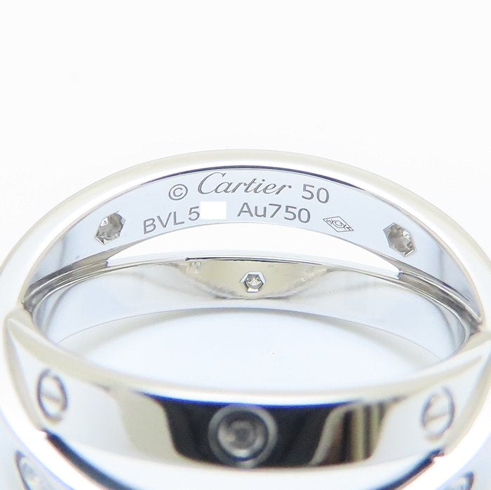 CARTIER カルティエ ビーラブ リング 指輪 6Pダイヤモンド #50 10号 B4215700 K18WG ホワイトゴールド/293613【中古】【BJ】