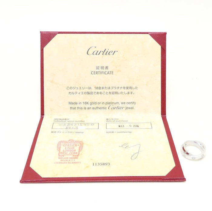CARTIER カルティエ ビーラブ リング 指輪 6Pダイヤモンド #50 10号 B4215700 K18WG ホワイトゴールド/293613【中古】【BJ】