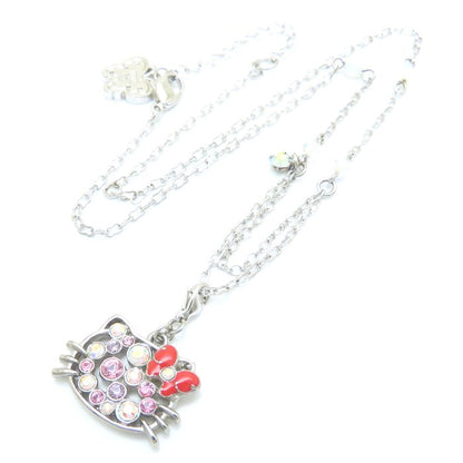 ANNA SUI アナスイ ハローキティ ネックレス ラインストーン シルバーメッキ レディース/293819【中古】【BJ】