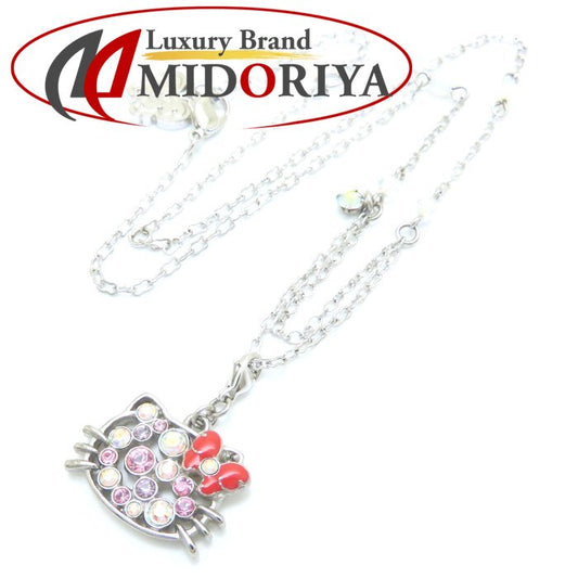 ANNA SUI アナスイ ハローキティ ネックレス ラインストーン シルバーメッキ レディース/293819【中古】【BJ】