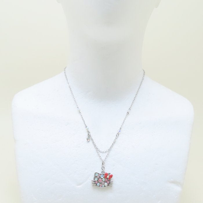 ANNA SUI アナスイ ハローキティ ネックレス ラインストーン シルバーメッキ レディース/293819【中古】【BJ】