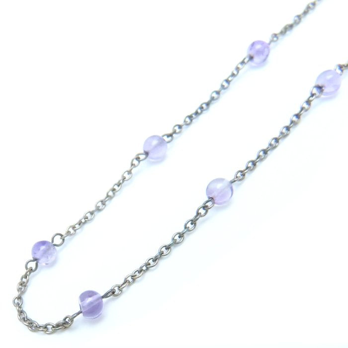 ANNA SUI アナスイ ネックレス ガラス シルバーメッキ/293821【中古】【BJ】