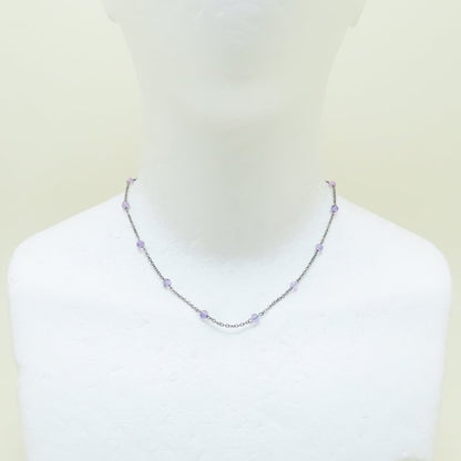 ANNA SUI アナスイ ネックレス ガラス シルバーメッキ/293821【中古】【BJ】