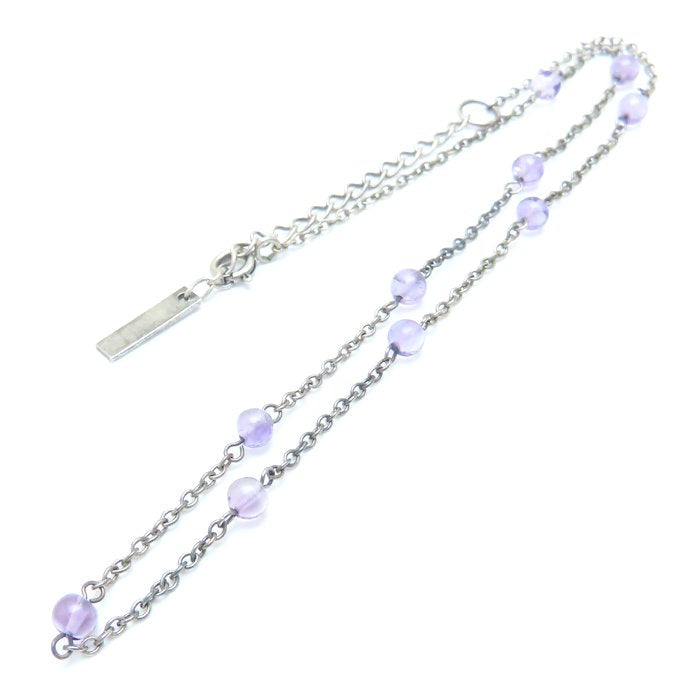 ANNA SUI アナスイ ネックレス ガラス シルバーメッキ/293821【中古】【BJ】