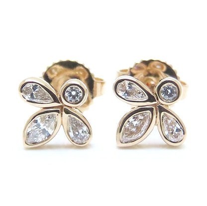 TIFFANY&Co. ティファニー フルールドリス ピアス ダイヤモンド 750PG ピンクゴールド K18RG ローズゴールド/294021【中古】【BJ】