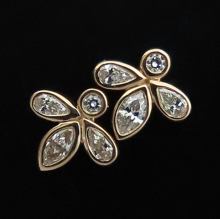 TIFFANY&Co. ティファニー フルールドリス ピアス ダイヤモンド 750PG ピンクゴールド K18RG ローズゴールド/294021【中古】【BJ】
