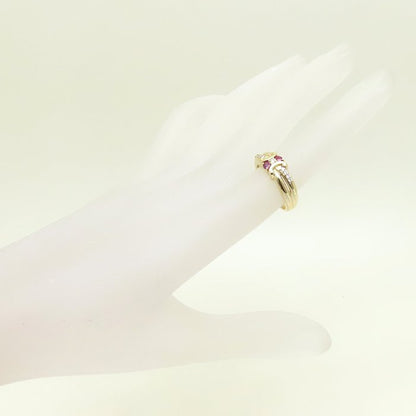 CELINE セリーヌ リング 指輪 ルビー0.18ct ダイヤモンド0.10ct 11.5号 K18YG イエローゴールド レディース/294211【中古】【BJ】