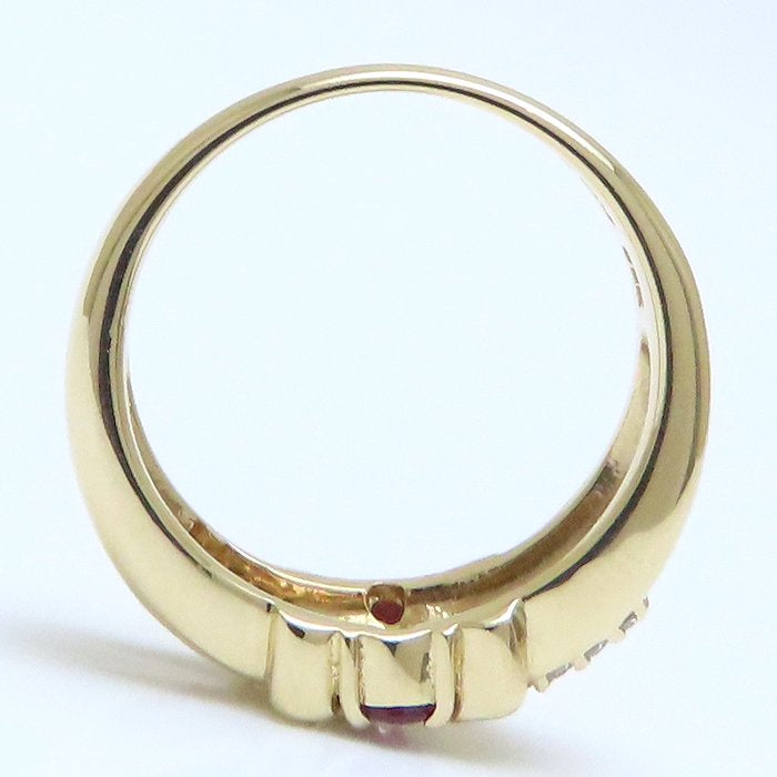CELINE セリーヌ リング 指輪 ルビー0.18ct ダイヤモンド0.10ct 11.5号 K18YG イエローゴールド レディース/294211【中古】【BJ】
