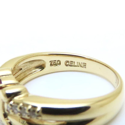 CELINE セリーヌ リング 指輪 ルビー0.18ct ダイヤモンド0.10ct 11.5号 K18YG イエローゴールド レディース/294211【中古】【BJ】