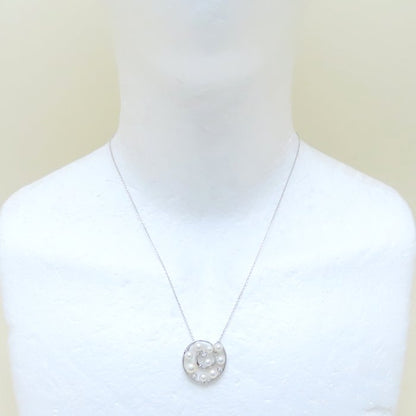 TASAKI 田崎真珠 パール ネックレス 真珠 ダイヤモンド K18WG ホワイトゴールド レディース/294274【中古】【BJ】