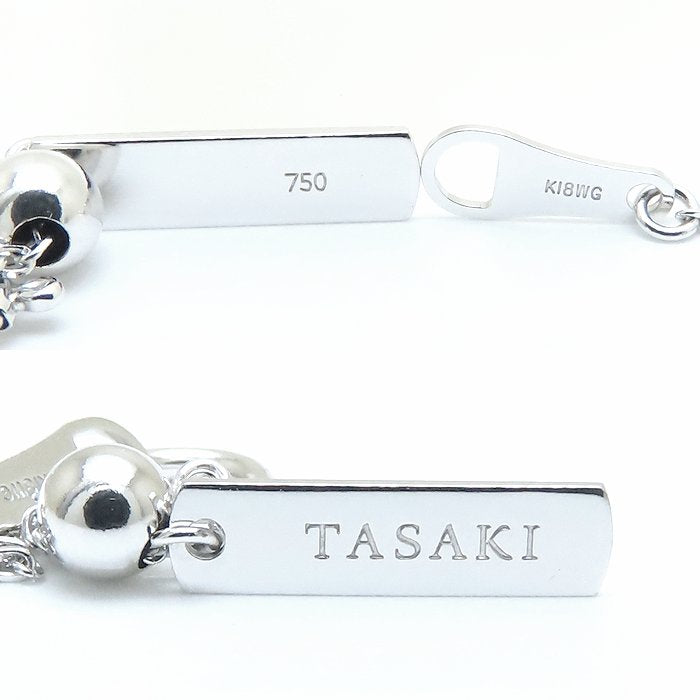 TASAKI 田崎真珠 パール ネックレス 真珠 ダイヤモンド K18WG ホワイトゴールド レディース/294274【中古】【BJ】