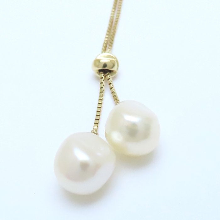 TASAKI 田崎真珠 パール ネックレス バロックパール アレンジ可能 真珠 K18YG イエローゴールド レディース/294312【中古】【BJ】