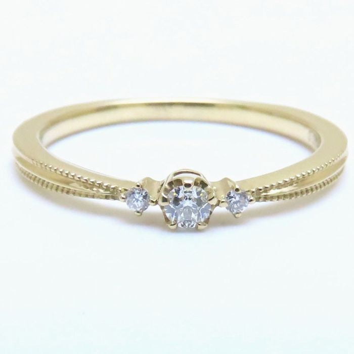 festaria フェスタリア ダイヤモンド リング 指輪 Wish upon a star ダイヤモンド0.054ct/0.01ct 13号 K18YG イエローゴールド レディース/294455【中古】【BJ】