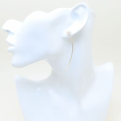 Hirotaka ヒロタカ アロー パール ピアス アコヤ真珠7.3ミリ シングルピアス PE112KPE K10YG イエローゴールド レディース/294467【中古】【BJ】