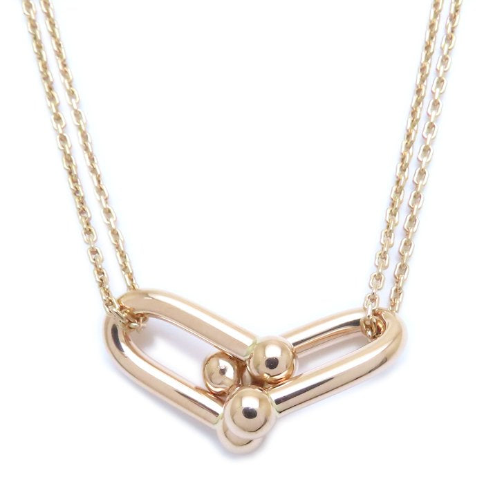 TIFFANY&Co. ティファニー ハードウェア ラージ ダブル リンク ネックレス 750PG ピンクゴールド K18RG ローズゴールド レディース/294534【中古】【BJ】