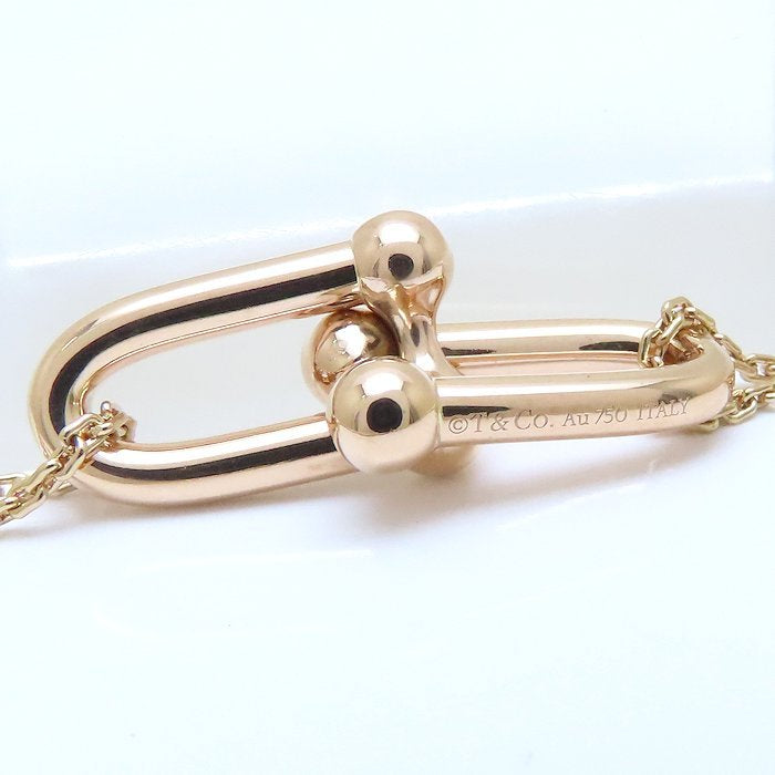 TIFFANY&Co. ティファニー ハードウェア ラージ ダブル リンク ネックレス 750PG ピンクゴールド K18RG ローズゴールド レディース/294534【中古】【BJ】