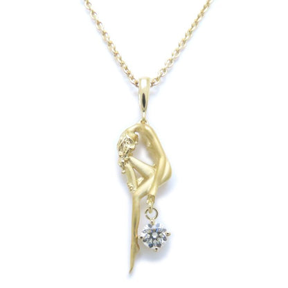 Carrera y Carrera カレライカレラ ネックレス 女性モチーフ 一粒ダイヤモンド K18YG イエローゴールド レディース/294537【中古】【BJ】