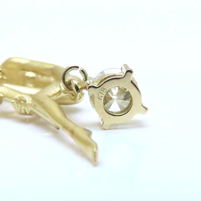 Carrera y Carrera カレライカレラ ネックレス 女性モチーフ 一粒ダイヤモンド K18YG イエローゴールド レディース/294537【中古】【BJ】