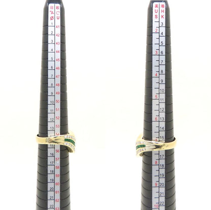 GAINS BOROUGH ゲインズボロー リング 指輪 エメラルド0.53ct ダイヤモンド0.74ct 14号 K18YG イエローゴールド レディース/294693【中古】【BJ】