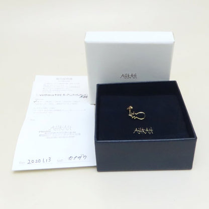 AHKAH アーカー オープンパイナップル ピアス 片耳用 VC1311010400 K18YG イエローゴールド レディース/294728【中古】【BJ】