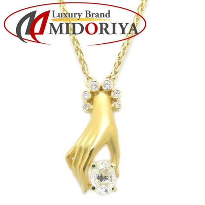 Carrera y Carrera カレライカレラ ダイヤモンド ネックレス ハンドモチーフ ダイヤモンド0.601ct K18YG イエローゴールド レディース/294799【中古】【BJ】