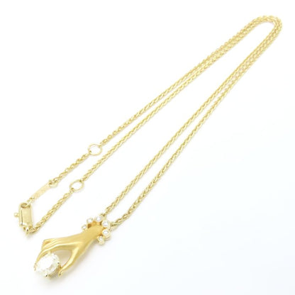 Carrera y Carrera カレライカレラ ダイヤモンド ネックレス ハンドモチーフ ダイヤモンド0.601ct K18YG イエローゴールド レディース/294799【中古】【BJ】