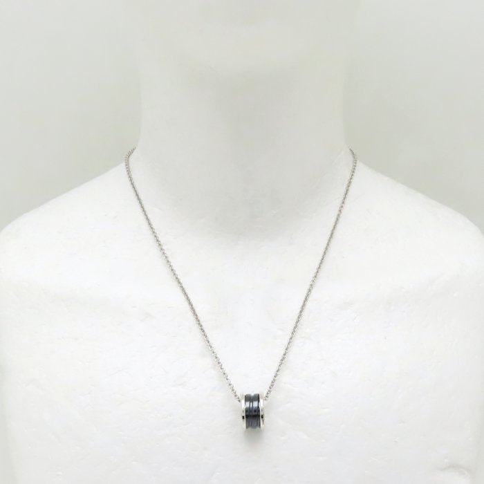 BVLGARI ブルガリ セーブザチルドレン ビーゼロワン ネックレス B.zero1 シルバー925xブラックセラミック レディース/294807【中古】【BJ】