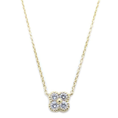 Ponte Vecchio ポンテヴェキオ ダイヤモンド ネックレス フラワーモチーフ ダイヤモンド0.14ct K18YG イエローゴールド レディース/294836【中古】【BJ】