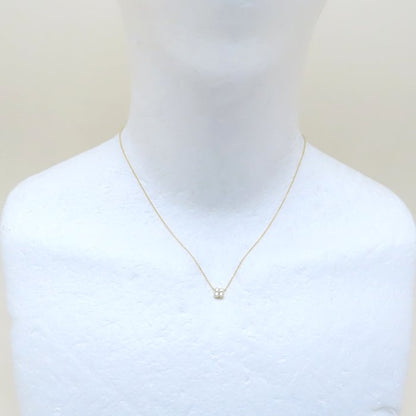 Ponte Vecchio ポンテヴェキオ ダイヤモンド ネックレス フラワーモチーフ ダイヤモンド0.14ct K18YG イエローゴールド レディース/294836【中古】【BJ】