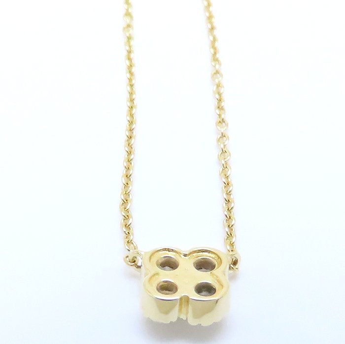 Ponte Vecchio ポンテヴェキオ ダイヤモンド ネックレス フラワーモチーフ ダイヤモンド0.14ct K18YG イエローゴールド レディース/294836【中古】【BJ】