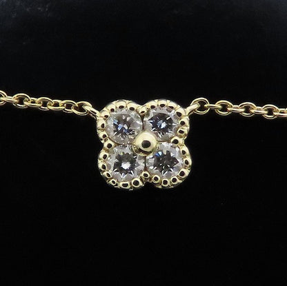 Ponte Vecchio ポンテヴェキオ ダイヤモンド ネックレス フラワーモチーフ ダイヤモンド0.14ct K18YG イエローゴールド レディース/294836【中古】【BJ】