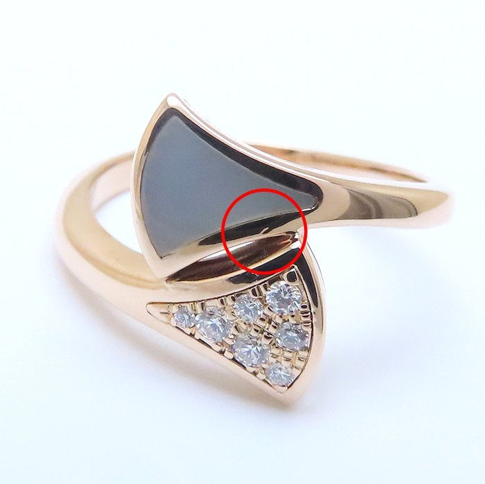 BVLGARI ブルガリ ディーヴァドリーム リング 指輪 マザーオブパール ダイヤモンド #53 12.5号 K18PG ピンクゴールド レディース/294855【中古】【BJ】