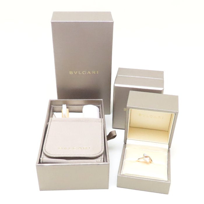 BVLGARI ブルガリ ディーヴァドリーム リング 指輪 マザーオブパール ダイヤモンド #53 12.5号 K18PG ピンクゴールド レディース/294855【中古】【BJ】