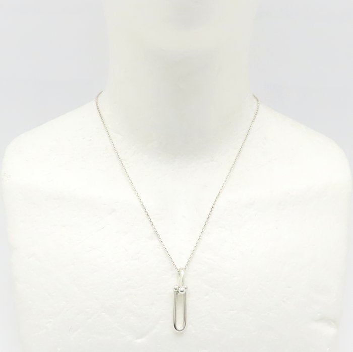 TIFFANY&Co. ティファニー ハードウェア 細長リンク ネックレス シルバー925 レディース/294946【中古】【BJ】