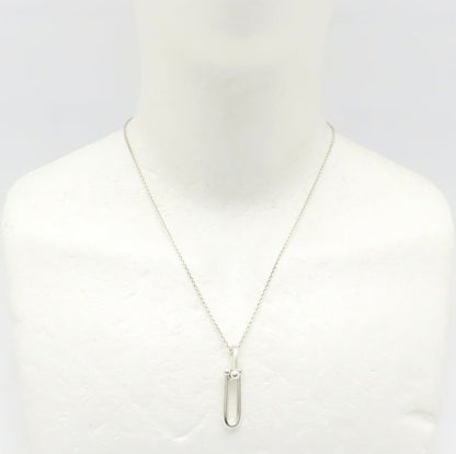 TIFFANY&Co. ティファニー ハードウェア 細長リンク ネックレス シルバー925 レディース/294946【中古】【BJ】