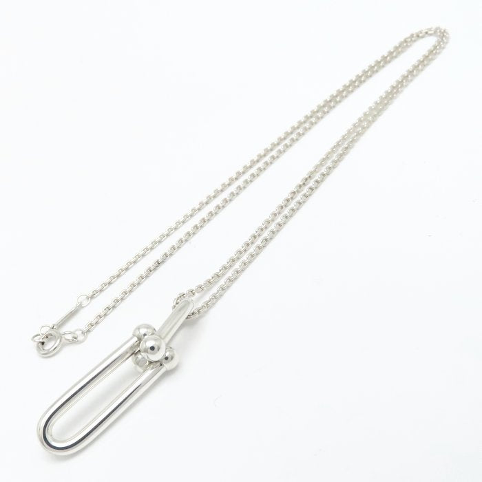 TIFFANY&Co. ティファニー ハードウェア 細長リンク ネックレス シルバー925 レディース/294946【中古】【BJ】